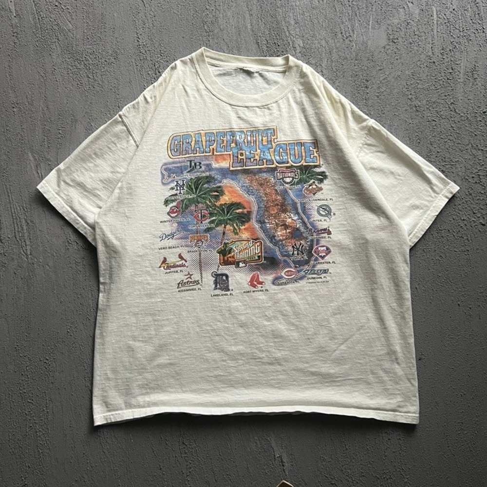 Vintage MLB Grapefruit League‎ Shirt XL White 2000s Baseball Spring Training